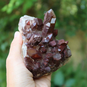 Seltene Hämatit Quarz Bergkristall Stufe (Eisenquarz) 12x11x9cm Marokko Nr. 68