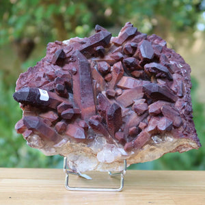 Seltene Hämatit Quarz Bergkristall Stufe (Eisenquarz) 16x14x10cm Marokko Nr. 69