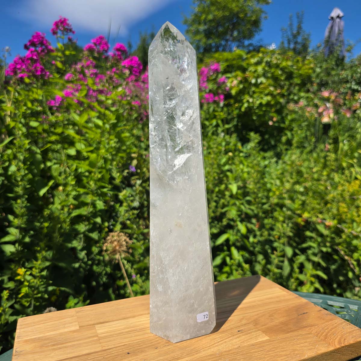 Bergkristall, Quarz, Obelisk geschliffen - 34x8x6 cm - Nr 72