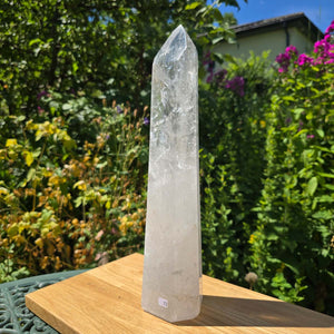 Bergkristall, Quarz, Obelisk geschliffen - 34x8x6 cm - Nr 72