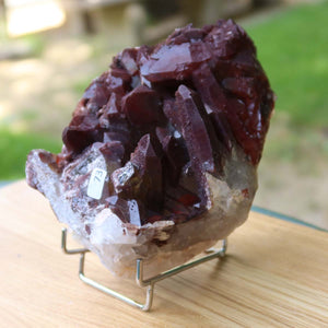 Seltene Hämatit Quarz Bergkristall Stufe (Eisenquarz) 15x10x8cm Marokko Nr. 73