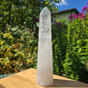 Bergkristall, Quarz, Obelisk geschliffen - 30x7x6 cm - Nr 75