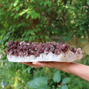 Seltene Hämatit Quarz Bergkristall Stufe (Eisenquarz) 29x20x8cm Marokko Nr. 75