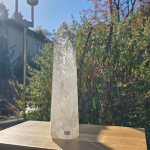 Bergkristall, Quarz, Obelisk geschliffen - 27x7x5 cm - Nr 76