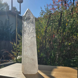 Bergkristall, Quarz, Obelisk geschliffen - 27x7x5 cm - Nr 76