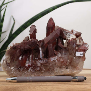 Seltene Hämatit Quarz Bergkristall Stufe (Eisenquarz) 17x8x12cm Marokko Nr. 76