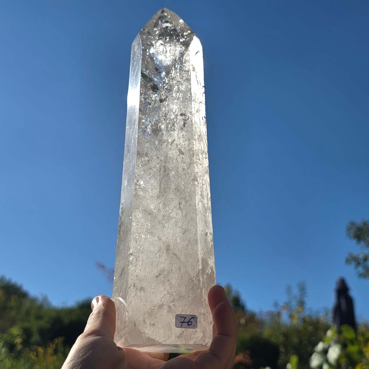 Bergkristall, Quarz, Obelisk geschliffen - 27x7x5 cm - Nr 76