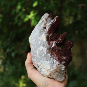 Seltene Hämatit Quarz Bergkristall Stufe (Eisenquarz) 17x8x12cm Marokko Nr. 76