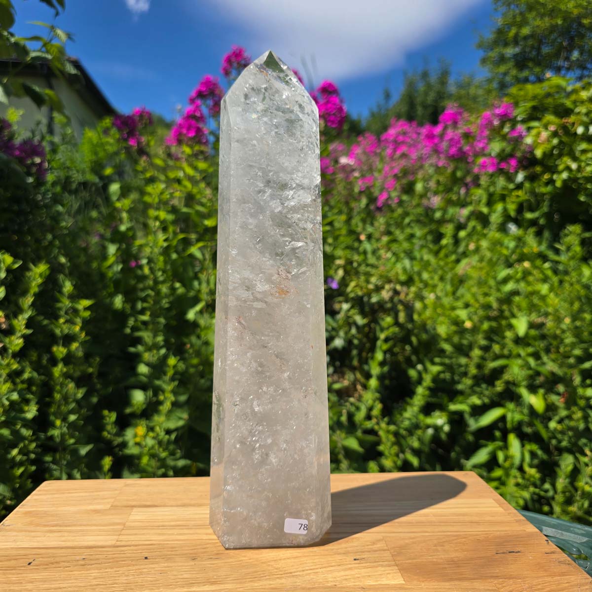 Bergkristall, Quarz, Obelisk geschliffen - 30x7x4 cm - Nr 78