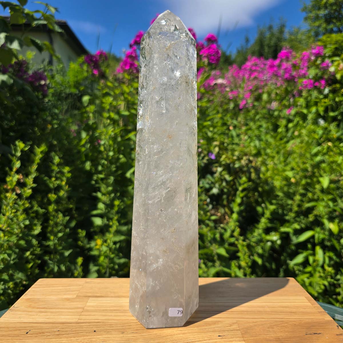Bergkristall, Quarz, Obelisk geschliffen - 32x7x7 cm - Nr 79