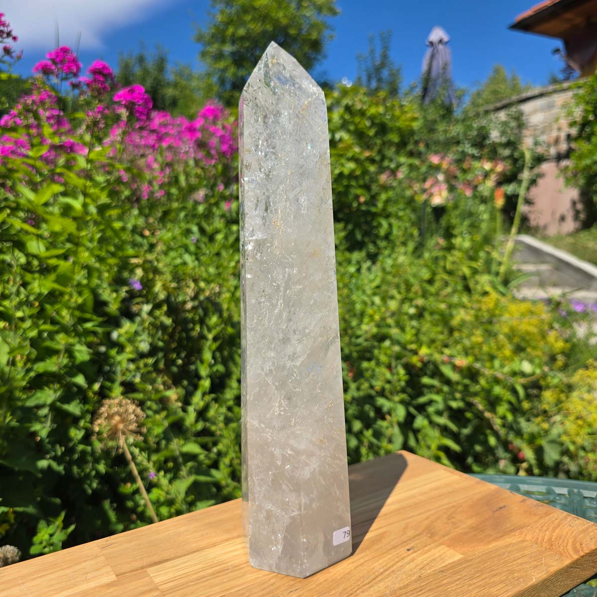 Bergkristall, Quarz, Obelisk geschliffen - 32x7x7 cm - Nr 79