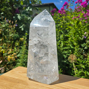 Bergkristall, Quarz, Obelisk geschliffen - 27x11x8 cm - Nr 80