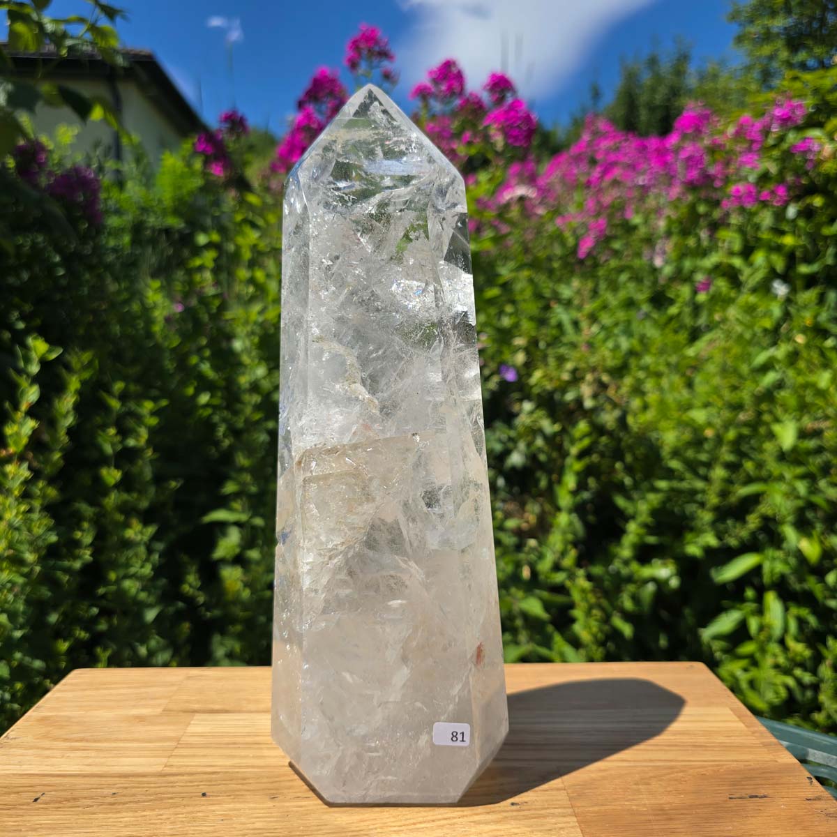 Bergkristall, Quarz, Obelisk geschliffen - 28x9x6 cm - Nr 81
