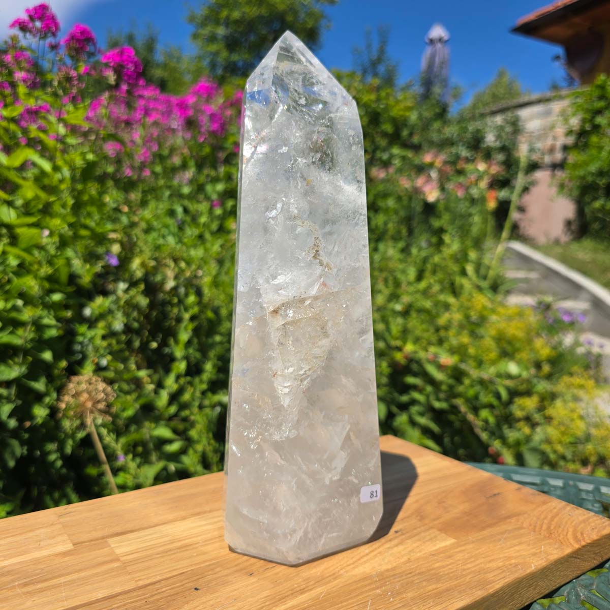 Bergkristall, Quarz, Obelisk geschliffen - 28x9x6 cm - Nr 81
