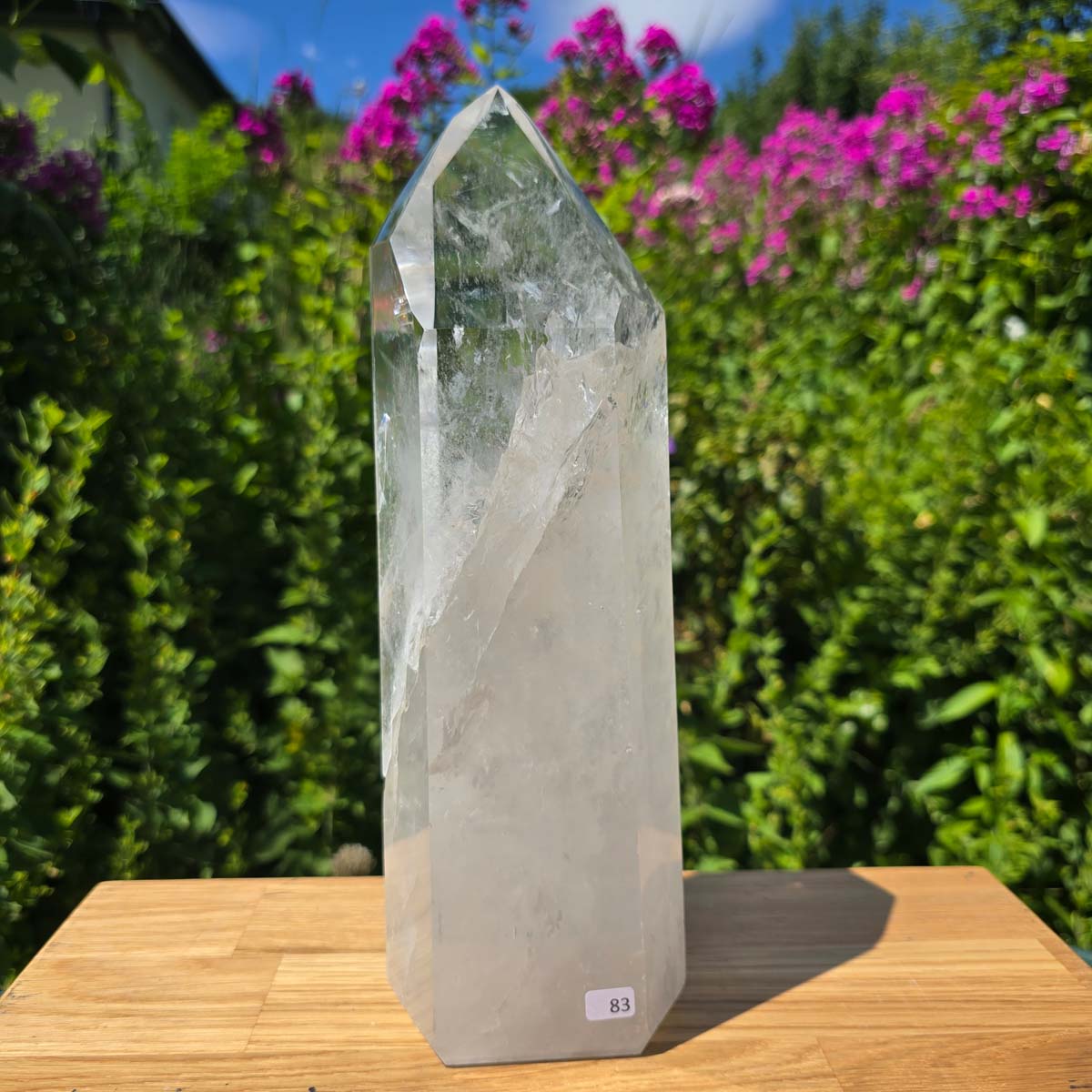 Bergkristall, Quarz, Obelisk geschliffen - 28x8x7 cm - Nr 83