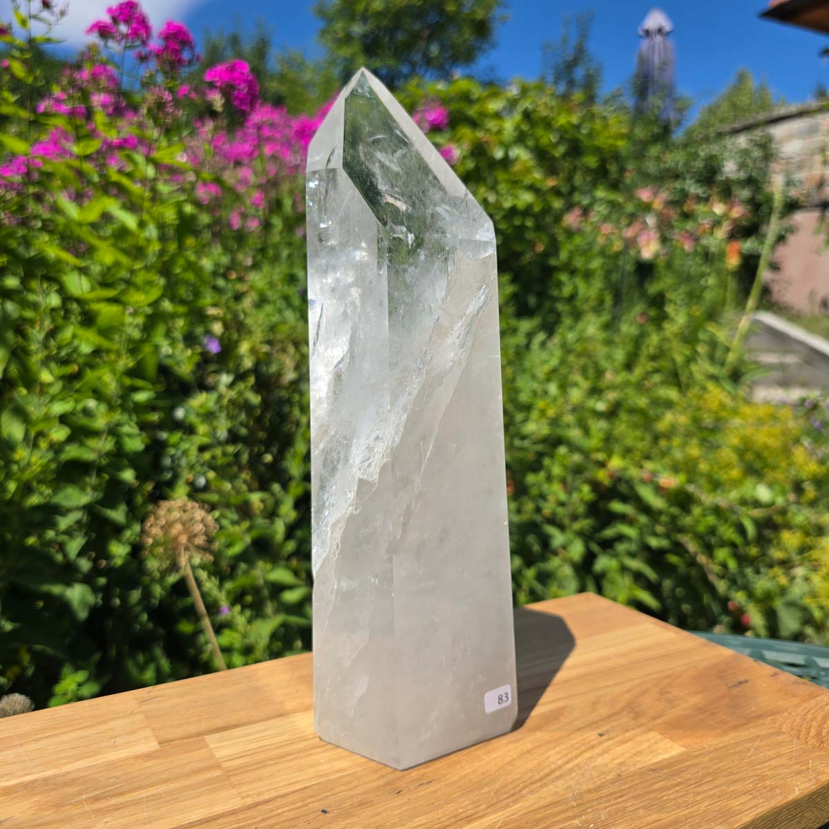 Bergkristall, Quarz, Obelisk geschliffen - 28x8x7 cm - Nr 83