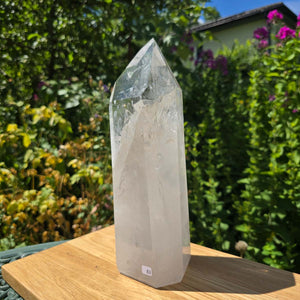 Bergkristall, Quarz, Obelisk geschliffen - 28x8x7 cm - Nr 83