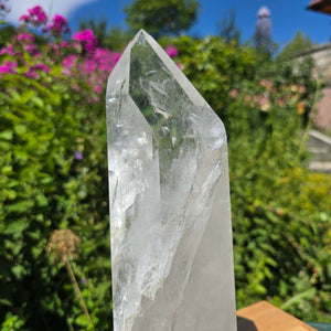 Bergkristall, Quarz, Obelisk geschliffen - 28x8x7 cm - Nr 83