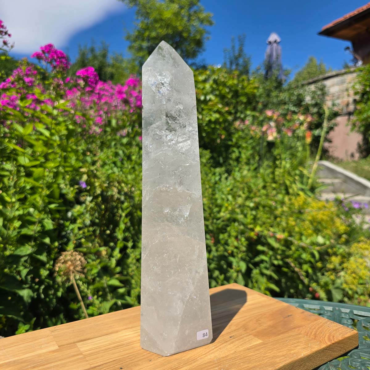 Bergkristall, Quarz, Obelisk geschliffen - 31x7x5 cm - Nr 84