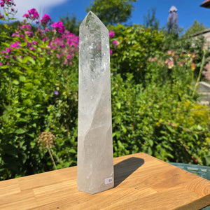 Bergkristall, Quarz, Obelisk geschliffen - 28x6 cm - Nr 88
