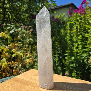 Bergkristall, Quarz, Obelisk geschliffen - 28x6 cm - Nr 88