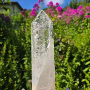 Bergkristall, Quarz, Obelisk geschliffen - 28x6 cm - Nr 88