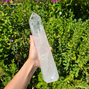Bergkristall, Quarz, Obelisk geschliffen - 28x6 cm - Nr 88