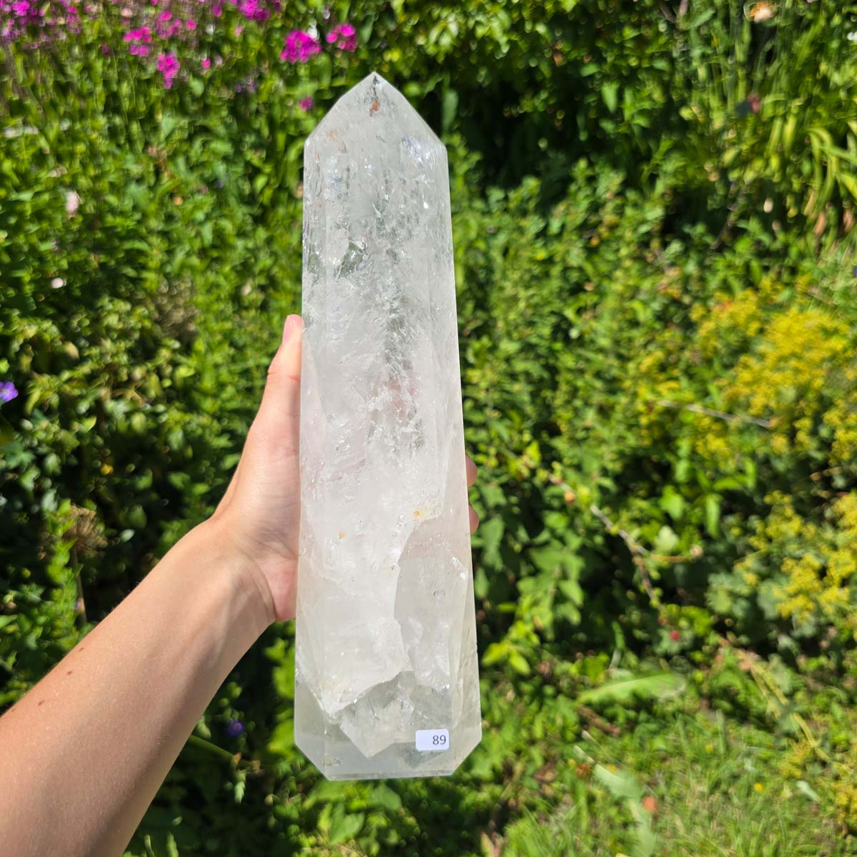 Bergkristall, Quarz, Obelisk geschliffen - 30x9x5 cm - Nr 89