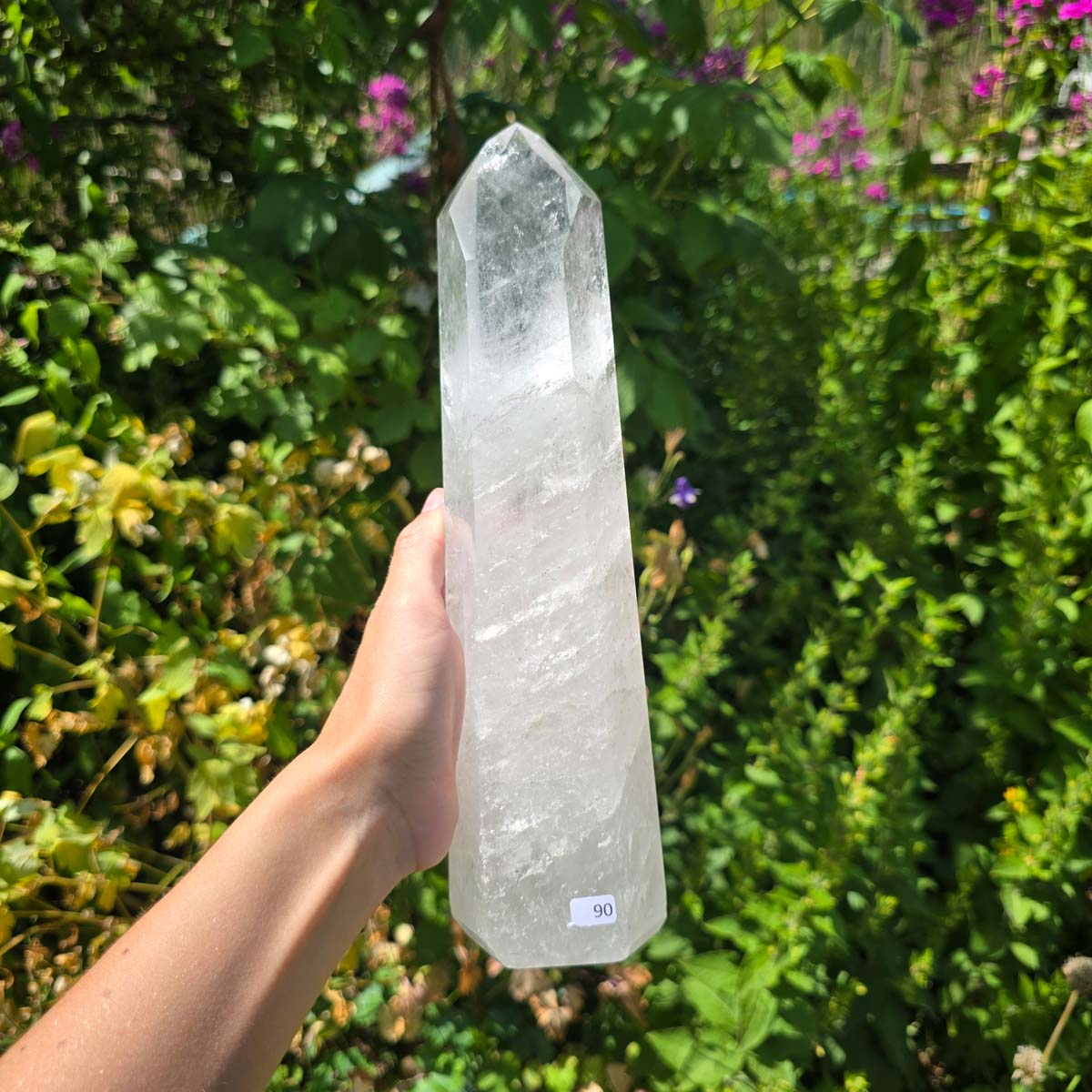 Bergkristall, Quarz, Obelisk geschliffen - 28x7x6 cm - Nr 90