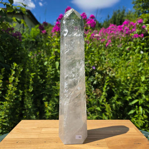 Bergkristall, Quarz, Obelisk geschliffen - 30x7x5 cm - Nr 91