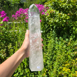 Bergkristall, Quarz, Obelisk geschliffen - 30x7x5 cm - Nr 91