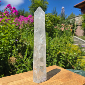 Bergkristall, Quarz, Obelisk geschliffen - 27x5x4 cm - Nr 95