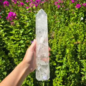 Bergkristall, Quarz, Obelisk geschliffen - 27x5x4 cm - Nr 95