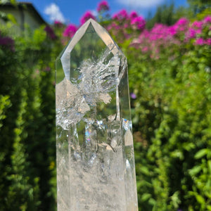 Bergkristall, Quarz, Obelisk geschliffen - 27x8x6 cm - Nr 97