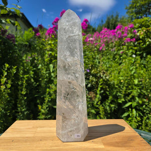 Bergkristall, Quarz, Obelisk geschliffen - 31x8x6 cm - Nr 99