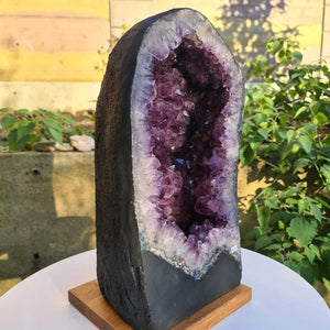 Amethyst Druse mit Chalcedon 