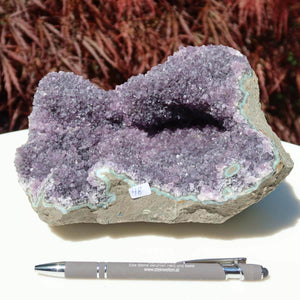 Einzigartiges Amethyst Drusen Stück von 18x15cm in höchster Qualität, erhältlich im Online Shop. Perfekt für Harmonie und Energie.
