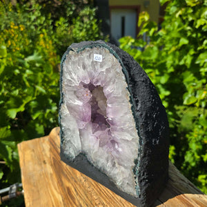 Amethyst Druse – Geode - 22x18x14cm und 7,2kg – Steinwelten OG - Nr. 120, helle Kristalle, Brasilien, Abverkauf, Blickfang.
