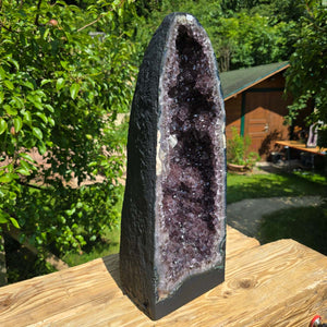 Amethyst Druse – Geode - 57x22x22cm und 28kg – Steinwelten OG - Nr. 64, einzigartiges Dekorelement für Innenarchitektur