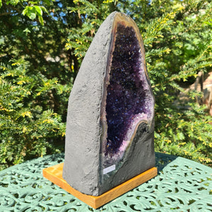 Amethyst Druse mit Achat Rand Nr. 74