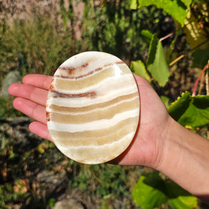 Aragonite - Onyx Marble Stone Bowl in Oval Small 12 x 9 cm