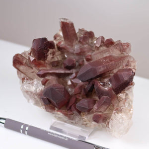 Hämatit Quarz Bergkristall Stufe mit Eisenquarz aus Marokko, 13x10x7cm, Sammlerstück, online kaufen bei Steinwelten.