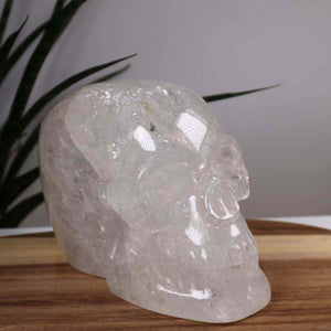 Echter großer XL Kristall Schädel aus Bergkristall 1A, handgefertigt, 16x12 cm, Sammlerstück, Graz Mineralien und Edelsteine.