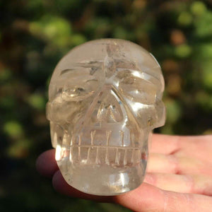 Handcrafted Citrine Crystal Skull - Unique 9x6 cm Totenkopf Natur Stein - Steinwelten