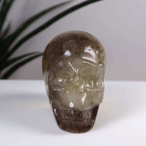 Handcrafted Echter Kristall Citrin Schädel, 10x7 cm, unique gemstone skull from Graz Mineralien und Edelsteine collection.