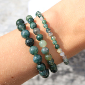 Moosachat Edelsteinarmband