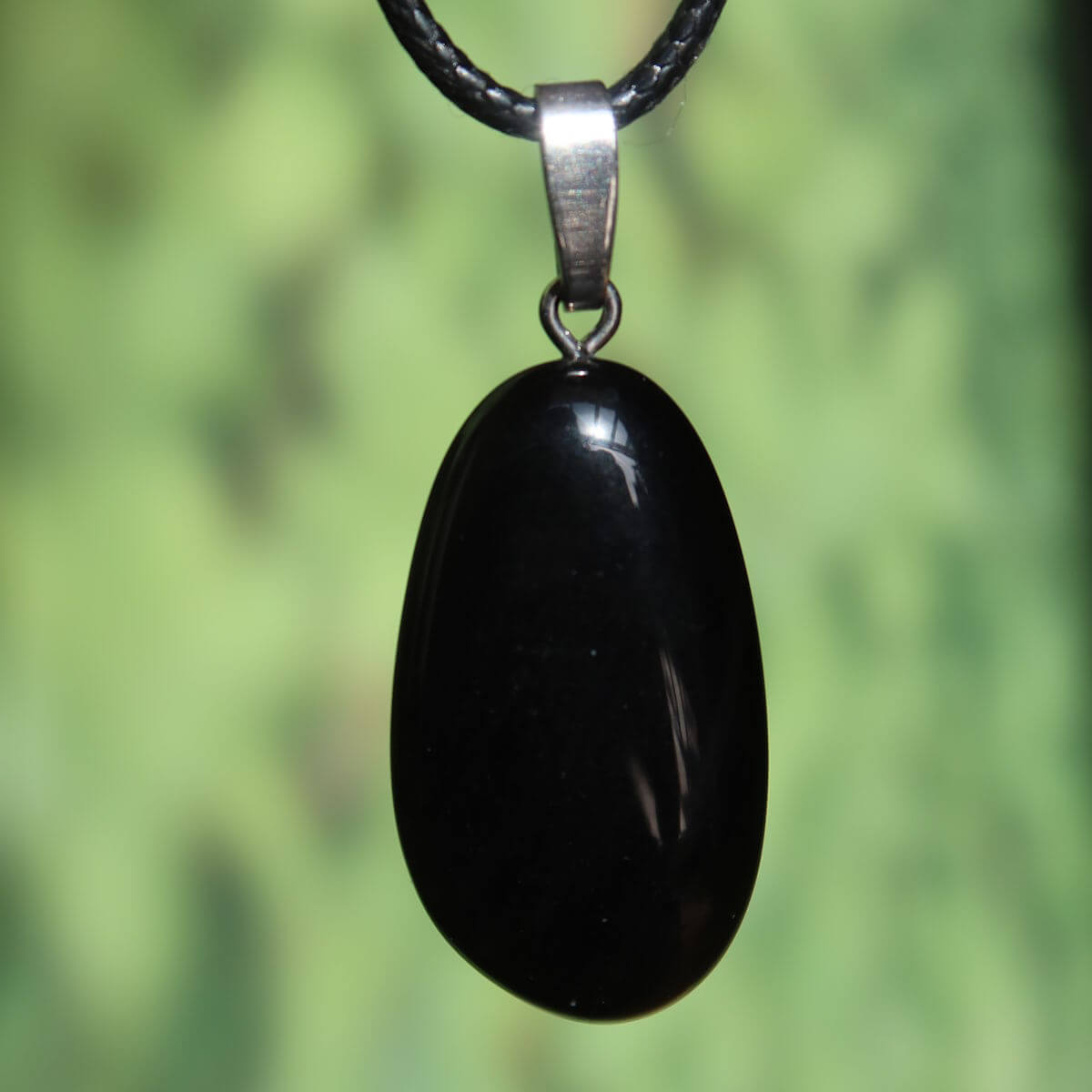 Regenbogen Obsidian Anhänger mit faszinierenden Farbfeuern, Intuition fördern und Blockaden lösen, einzigartiges Design, Obsidian