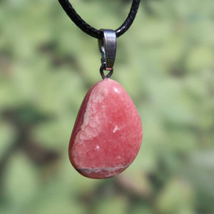 Rhodochrosit Anhänger mit Silberöse, rosa Stein aus Argentinien, 1A Qualität, online kaufen bei Steinwelten Graz und Wiener Neustadt
