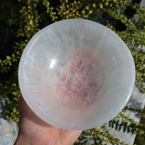 Selenit Lade Schale 13-14cm - Dekorative Ladeschale für Reinigung & Neuladen von Kristallen, milchig-weißer Selenit.