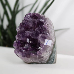 Uruguay Amethyst Mini Geode with deep purple crystals, 5x8cm, high-quality stone for harmony and relaxation, labeled 6
